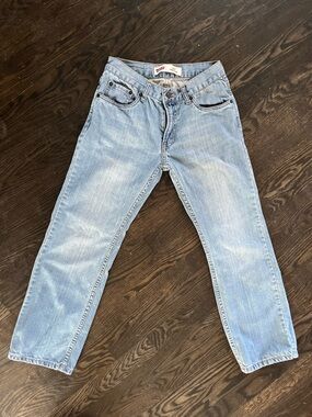 Levi's 505 Light Blue Wash Straight Leg Size 27 Denim Jeans Classic 14 Reg